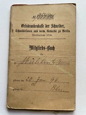 Mitgliedsbuch um 1910