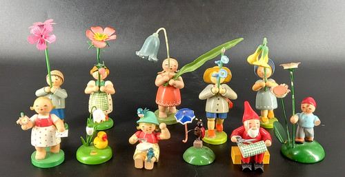 Holzfiguren blumenkinder - 11,