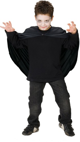 Vampir umhang schwarz kinder - schwarz,