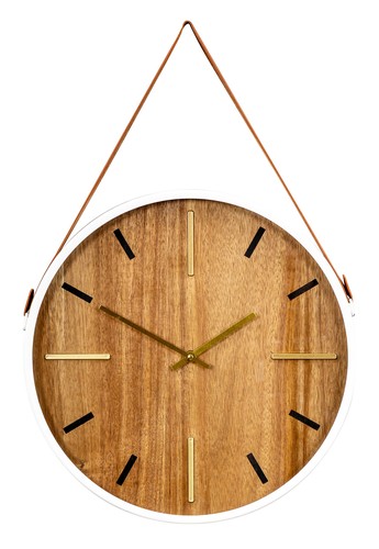 Wanduhr 38cm holzoptik - ⌀38cm,