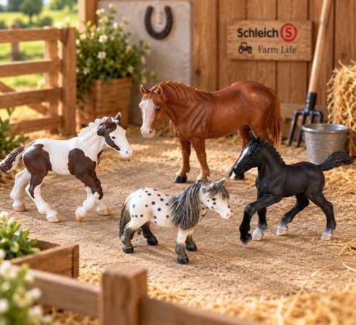 Schleich bauernhof pferde - bauernhof, farm