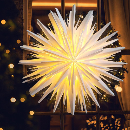 Weihnachtsstern beleuchtet - weihnachtsstern,