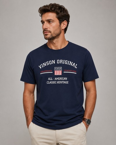 Vinson herren shirt blau - herren, t-shirt