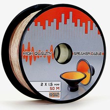 50m 2 x 1,5 mm² Lautsprecherkabel HIFI Boxenkabel Kabel Lautsprecher ⭐️⭐️⭐️⭐️⭐