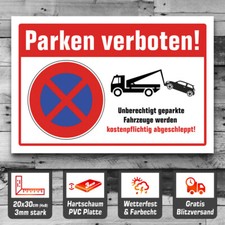 Parken verboten Schild Privatparkplatz Parkverbotsschild Parkplatz Schilder #150