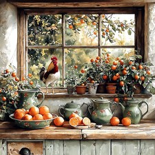 Dekobild Küche Fenster