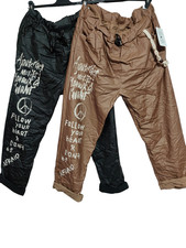 Kunstleder Joggpants Hose