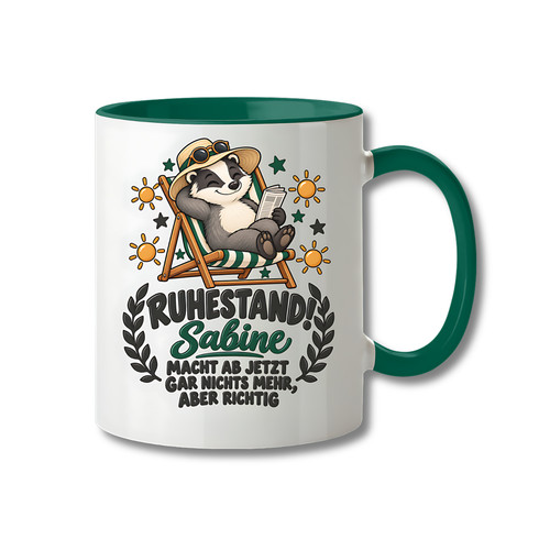 Tasse personalisiert ruhestand - personalisiert,