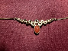 Goldkette 333 mit Stein, Gesamtgewicht circa 6 Gramm