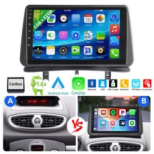 Apple CarPlay Android14 Autoradio Für Renault Clio 3 GPS Nav WiFi RDS BT SWC 32G