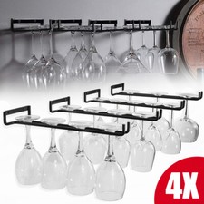 4 Stück Weinglashalter Stielglashalter Bar Gläserschiene Weinglas Wand Regal DHL