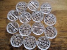 14 Kristallglas-Untersetzer, Vintage