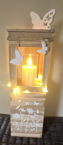 Xxl holzlaterne mit led - xxl,