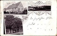 Ak Wittgensdorf Kreischa bei Dresden, Gasthof, Veranda, Totalansicht - 3508864