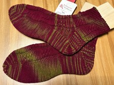 Socken handgestrickt Gr. 40/41  aus Rohrspatz & Wollmeise handgefärbt