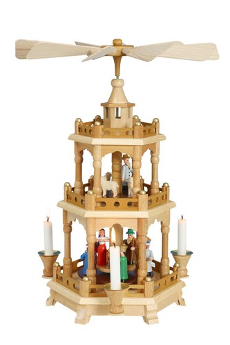 Pyramide christi geburt bunt - pyramide,