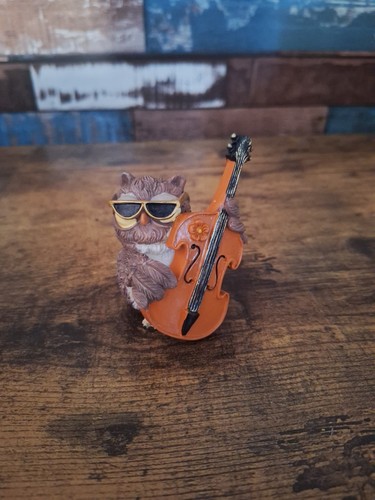 Dekofigur eule mit - mit, gitarre