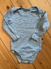 Lupilu Baby Body Gr. 86-92 Grau Blau Langarm