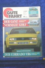 Gute Fahrt 1/92 VW Audi 80 90 PS Corrado VR6 T4 Multivan Diesel Golf 1,4
