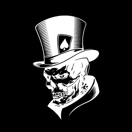 Skelettaufkleber joker poker - skelettaufkleber,