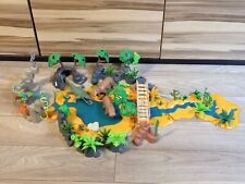 PLAYMOBIL WASSERFALL GROSSER FLUSS 110 CMTS BERGE BRÜCKE VEGETATION DIORAMA A...