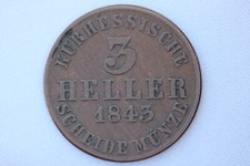 Hessen kassel heller - hessen-kassel, 1843