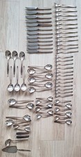 WMF 4100  STOCKHOLM Kurt Mayer Tafelbesteck 12Personen 70 Teile Silber 90er TOP❤