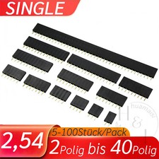 5-100 Buchsenleiste 2,54mm weiblich Pin Header Single Row für Arduino Raspberry