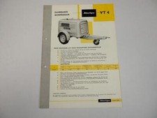 Prospekt Atlas Copco VT4 Fahrbarer Kompressor mit Deutz-Diesel ca. 1960