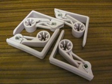 4 Tischdeckenklammern   grau