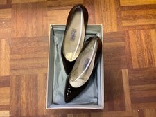 Vintage Bruno Manetti Pumps 38 Lackleder dunkelbraun Lack Leder elegant spitz