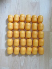30 Ü-Ei-Kapseln *leer* orange mit Bogen *Adventskalender, Tombola, Geldgeschenke