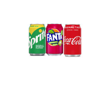 Sprite, Fanta Strawberry/Kiwi, Coca Cola je 24x0,33l Dosen (72 Dosen gesamt)