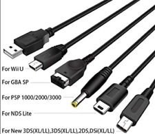 5in1 USB Ladekabel mit Adapter DS Lite,Wii U,3DS XL,3DS LL  2DS, DSi XL,DSi LL