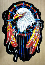 Born to be Free Adler Eagle Feather Aufnäher Patch  XL XXL Rückenaufnäher Biker 