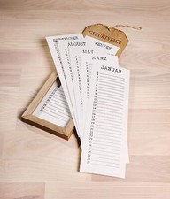 Memoboard "Geburtstage" aus Holz, Dauer Kalender Notiz 