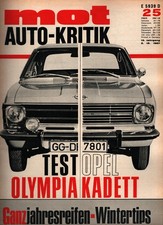 Zeitschrift MOT Auto Journal #25 1967 2.12.67 Opel Olympia Kadett