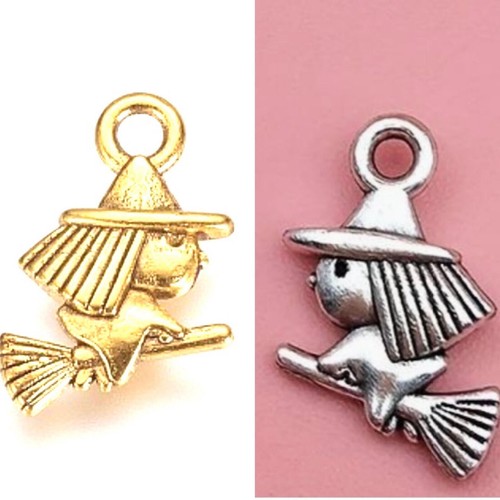 Anhänger hexe gold - hexe, silber