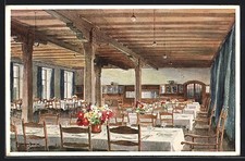 Künstler-AK Edward Harrison Compton: Elmau, Schloss Elmau, Speisesaal, Innenans 