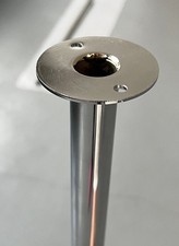 Tischbeine Chrom H 91 cm - Design passend zu Eiermann-Tischgestell E2 - 2 Stück 