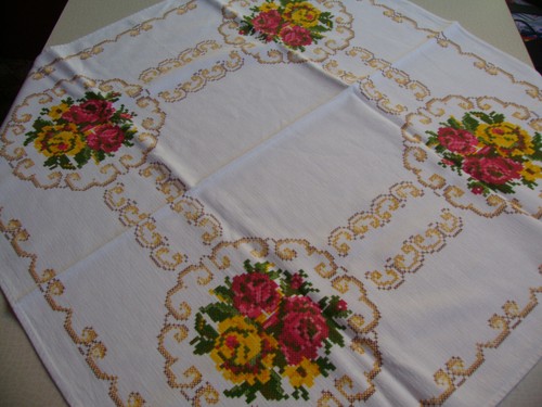 Vintage decke mitteldecke - vintage:, decke,