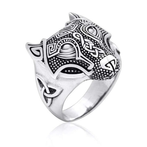 Celtic wolf silber ring - wolf,