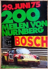 orginal Plakat Poster 200 Meilen Nürnberg 1975 Porsche Carrera RSR Toblerone