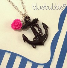 FUNKY ANKER ROSE HALSKETTE