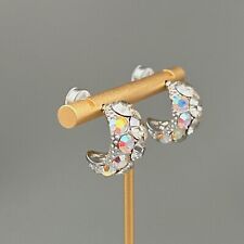 Semi-Creolen Ohrringe mit SWAROVSKI® Kristall Damen Geschenk