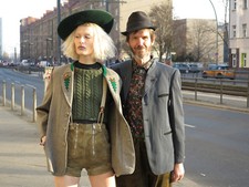 Trachten Jacke Modell Olympia 70er TRUE VINTAGE 70s men traditional jacket blau