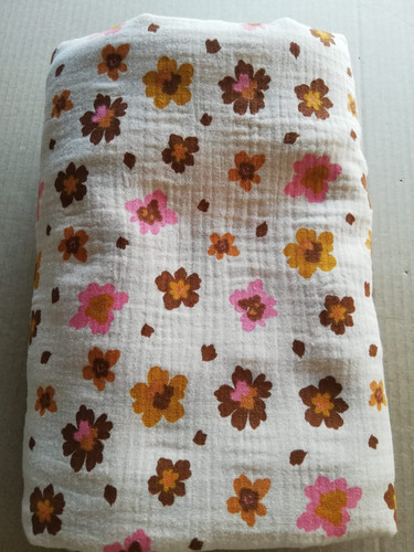 Musselin stoff blumen - stoff,
