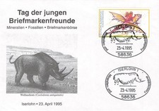129124) Dinosaurier Bundesrepublik Schmuck-Blg mit SSt. Iserlohn, Wollnashorn