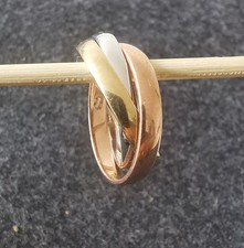 375 / 9K Tricolor Trinity Ring