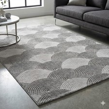 Kurzflor Teppich Beige Grau